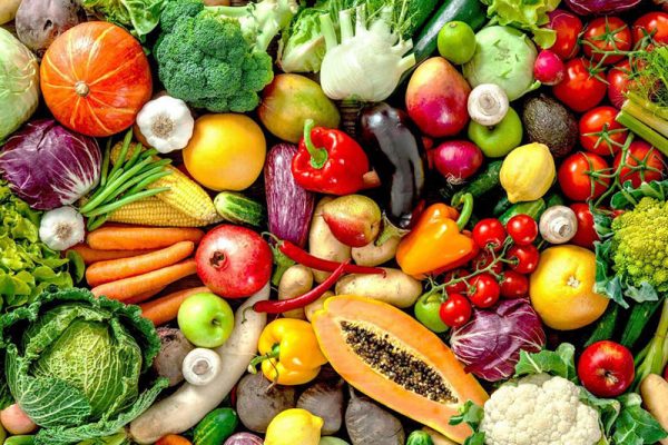 THE RAW FRUITS AND VEGETABLES